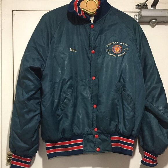 VINTAGE HOLLOWAY BOMBER VARSITY JACKETS SIZE L - Picture 4 of 10